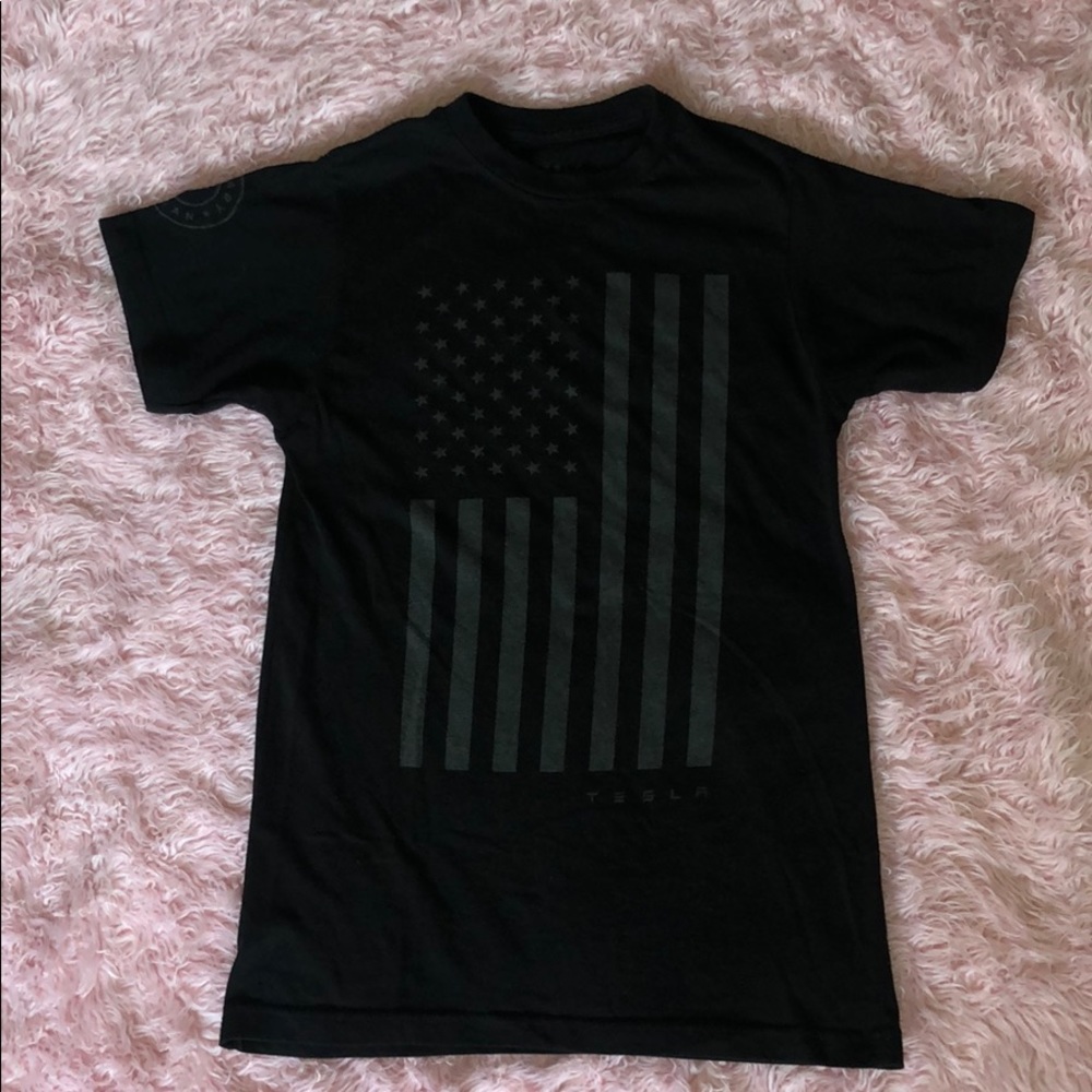 Rare Tesla Veteran American Flag
